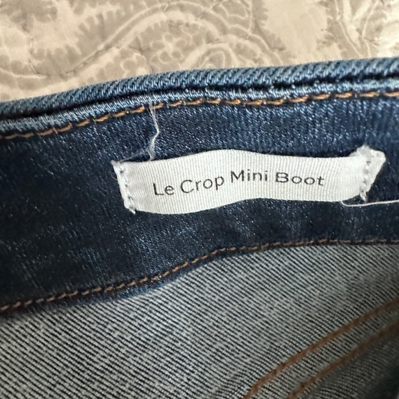 FRAME Denim Blue Le Crop Mini Boot Cascade Hem Bootcut Jeans Women's Size 28 - Picture 4 of 9